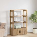 Bufet stejar artizanal 30 x 80 x 119.5 cm Lemn compozit GartenMobel Dekor