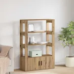 Bufet stejar artizanal 30 x 80 x 119.5 cm Lemn compozit GartenMobel Dekor