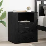 Dulap de noapte Stejar negru 50 x 36 x 60 cm Lemn compozit GartenMobel Dekor