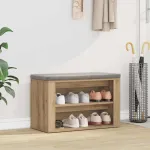 Raft pentru încălțăminte stejar artizanal 75 x 35 x 45 cm GartenMobel Dekor