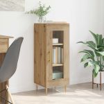 Bufet stejar artizanal 34 x 34.5 x 90 cm Lemn compozit GartenMobel Dekor