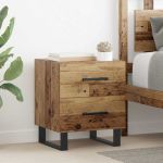 Dulap de noapte Lemn vechi 40 x 35 x 47.5 cm Lemn compozit GartenMobel Dekor