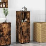 Dulap de Baie Stejar afumat 30 x 35 x 95 cm Lemn compozit GartenMobel Dekor
