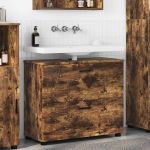 Dulap de Baie Stejar afumat 76.5 x 35 x 64 cm Lemn compozit GartenMobel Dekor