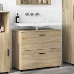 Dulap de Baie Stejar sonoma 76.5 x 35 x 64 cm Lemn compozit GartenMobel Dekor