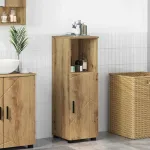 Dulap de Baie stejar artizanal 30 x 35 x 95 cm Lemn compozit GartenMobel Dekor