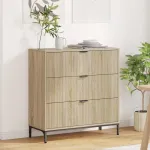 Bufet cu sertar Stejar sonoma 79.5 x 33 x 82 cm Lemn compozit GartenMobel Dekor