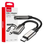 Adaptor cablu USB Tip-C la USB-C si Mini Jack Stereo, 3.5mm, 10cm AutoDrive ProParts