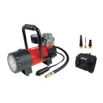 Compresor aer pentru masina, 12V HQ, lanterna LED, 7 Bar, max 100 PSI, 35L/min, manometru; AMIO AutoDrive ProParts