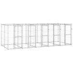 Padoc pentru câini de exterior, 12,1 m², oțel galvanizat GartenMobel Dekor