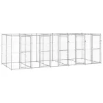 Padoc pentru câini de exterior, 12,1 m², oțel galvanizat GartenMobel Dekor