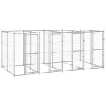 Padoc pentru câini de exterior, 9,68 m², oțel galvanizat GartenMobel Dekor