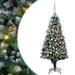 Brad de Crăciun artificial cu suport Verde 180 cm PVC GartenMobel Dekor