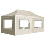 Cort de petrecere pliabil cu pereți, crem, 6 x 3 m, aluminiu GartenMobel Dekor