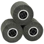 Role de șlefuire 3 pcs Negru 12 x 12 x 10 cm fibră sintetică GartenMobel Dekor