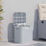 Ladă de depozitare pentru grădină, 90 L, gri deschis GartenMobel Dekor