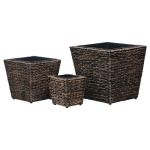 Straturi înălțate, 3 buc., maro, zambilă de apă GartenMobel Dekor