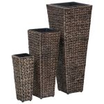 Straturi înălțate, 3 buc., maro închis, zambilă de apă GartenMobel Dekor