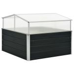 Seră, antracit, 100x100x77 cm, oțel galvanizat GartenMobel Dekor