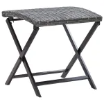 Taburet pliabil, gri, poliratan GartenMobel Dekor