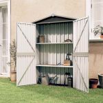 Șopron de grădină, antracit, 116x45x175 cm, oțel galvanizat GartenMobel Dekor