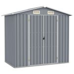 Șopron de grădină, gri, 205 x 129 x 183, oțel galvanizat  GartenMobel Dekor