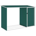 Șopron grădină lemne de foc, verde, 245x98x159 cm oțel zincat GartenMobel Dekor
