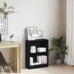 Dulap pentru Cărți Negru 60 x 24 x 76 cm Lemn compozit GartenMobel Dekor