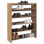 Pantofar, stejar artizanal, 80x25x100 cm lemn prelucrat GartenMobel Dekor