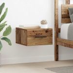 Dulap de noapte Lemn vechi 35 x 35 x 20 cm Lemn compozit GartenMobel Dekor