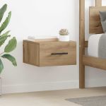 Dulap de noapte stejar artizanal 35 x 35 x 20 cm Lemn compozit GartenMobel Dekor