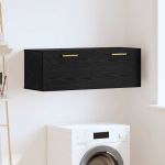 Dulap de perete Stejar negru 100 x 36.5 x 35 cm Lemn compozit GartenMobel Dekor