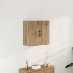 Dulap de perete stejar artizanal 60 x 31 x 60 cm Lemn compozit GartenMobel Dekor