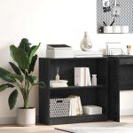 Raft de Cărți Stejar negru 80 x 24 x 76 cm Lemn compozit GartenMobel Dekor