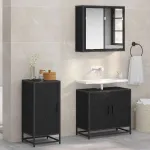 Bufet Stejar negru 35 x 35.5 x 76 cm Lemn compozit GartenMobel Dekor