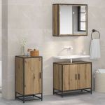 Bufet stejar artizanal 35 x 35.5 x 76 cm Lemn compozit GartenMobel Dekor