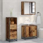 Dulap de Baie Lemn vechi 35 x 37.5 x 100 cm Lemn compozit GartenMobel Dekor