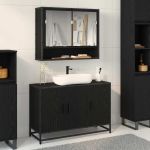 Dulap pentru Chiuveta de Baie Stejar negru 90 x 33 x 60 cm GartenMobel Dekor