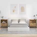 Mese de noptieră 2 pcs stejar artizanal 49 x 36 x 61 cm GartenMobel Dekor