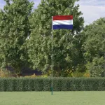 Steag Olanda și stâlp din aluminiu, 5,55 m GartenMobel Dekor