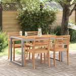 Masă de grădină pentru dining Gri 140 x 80 x 75 cm GartenMobel Dekor