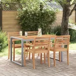 Masă de grădină pentru dining Gri 140 x 80 x 75 cm GartenMobel Dekor