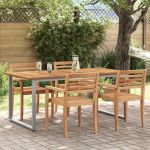 Masă de grădină pentru dining Gri 180 x 90 x 75 cm GartenMobel Dekor