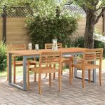 Masă de grădină pentru dining Gri 200 x 90 x 75 cm GartenMobel Dekor