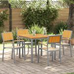 Scaun pentru Grădină 4 pcs Maro 56 x 57 x 87cm GartenMobel Dekor