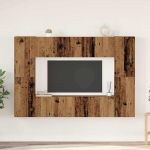 Set comodă TV 8 pcs Lemn vechi 60 x 30 x 30 cm Lemn compozit GartenMobel Dekor