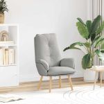 Fotoliu de relaxare Gri de nor 69 x 74 x 93 cm țesătură GartenMobel Dekor