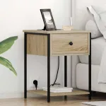 Dulap de noapte Stejar sonoma 42 x 41 x 56 cm Lemn compozit GartenMobel Dekor