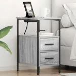 Noptieră 2 pcs sonoma gri 30 x 48 x 61 cm Lemn compozit GartenMobel Dekor