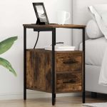 Noptieră cu sertar Stejar afumat 30 x 48 x 61 cm Lemn compozit GartenMobel Dekor